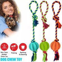 13231 Merge Dog Rope Toys Braided Pet Puppy Ball Chew Bite Toy Gift Tough Cotton Clean Teeth Green