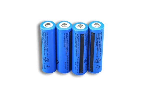 10 Pieces 18650 3.7V 50000mAh Rechargable Blue Li-.ion Batteries.