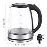 14127 Merge Dual Wall 2L Glass Cordless Kettle Electric LED Water Maker Jug S/Steel Kettle