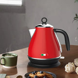 14134 Merge Vintage Electric Kettle Red 1.7L Stainless Steel Auto Off 2200W Kettle.