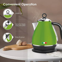 14135 Merge Vintage Electric Kettle Green 1.7L Stainless Steel Auto OFF 2200W Kettle.