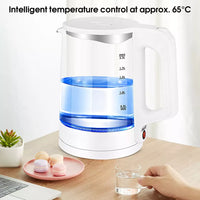 14138 Merge 2.2L Glass Cordless Kettle 1500W Blue LED Light Kitchen Water Jug	Kettle.