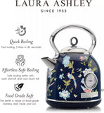 14139 Merge Laura Ashley Electric Kettle 1.7L Stainless Steel 2200W Fast boil Elveden Navy Kettle