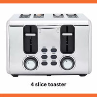 14141 Merge 4 Slice Toaster Silver Stainless Steel Browned Toast High Lift.