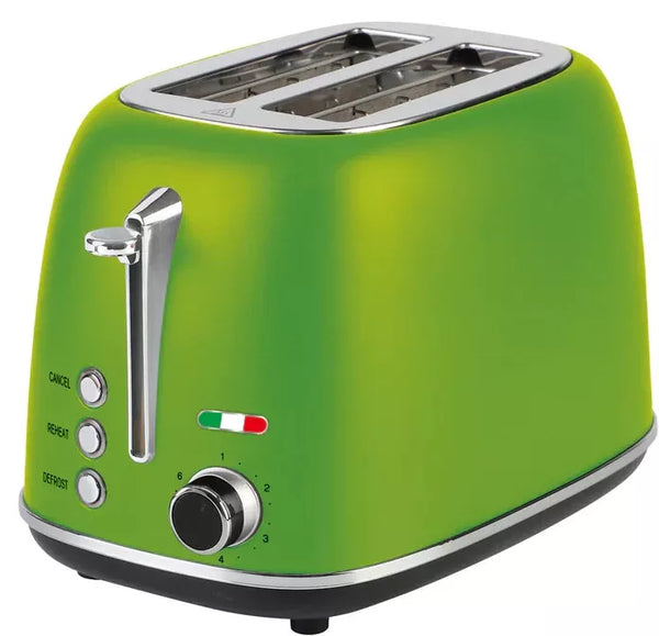 14143 Merge Vintage Electric 2 slice Toaster stainless Steel Green