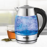 15106 Merge TODO 1.7L Glass Cordless Kettle Electric Dual Wall LED Jug Stainless Appliance.