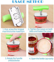 15117 Merge Easy Steel Adjustable Grip Jar Bottle Opener Can Steel Remover Kitchen Party Tool