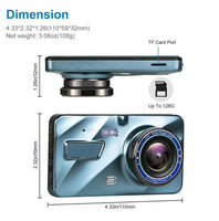 16107 Merge 1080P Car Dash Camera Duel Front And Rear Video DVR Recorder Night Vision G Sensor Outback Sale.