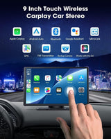 16110 Merge Portable 9Inch Wireless Car Stereo Radio Or Apple Carplay & Android Auto GPS+Cam Outback Sale.