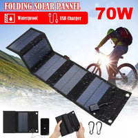 18101 Merge 70W solar Panel, Foldable, USB Port, charge Phone, Camping, Waterproof Photovoltaic