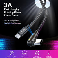 18115 Merge USB - C To C Cable Charging Cord Data For iPhone 15 Samsung 2Mts Blue,Purple,Green,Blach.