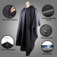 18135 Merge Salon Barber Waterproof Cape Hairdressing Cloth Gown Coat Hair Cutting Apron Grooming