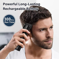 18140 Merge Mens Hair clippers Beard Trimmer Electric Shaver Nose Haircut Grooming Kit Black Only.