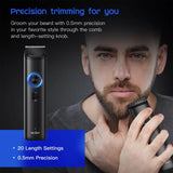 18140 Merge Mens Hair clippers Beard Trimmer Electric Shaver Nose Haircut Grooming Kit Black Only.