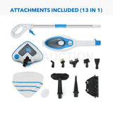 19105 Merge Maxkon Steam Mop Cleaner Handheld Floor Carpet Steam Cleaning Multiple Fuction.