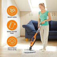 19107 Merge Maxkion 14 In 1 Steam Mop Cleaner Floor Carpet Cleaning Wash w/Accesories 400ML