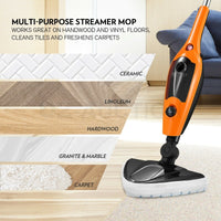 19107 Merge Maxkion 14 In 1 Steam Mop Cleaner Floor Carpet Cleaning Wash w/Accesories 400ML