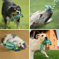 20103 Merge Dog Rope Toys Braided Pet Puppy Ball Chew Bite Toy Tough Cotton Clean Teeth.