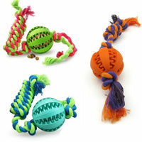 20103 Merge Dog Rope Toys Braided Pet Puppy Ball Chew Bite Toy Tough Cotton Clean Teeth.