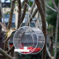 20106 Merge Acrylic Bird Seed Feeder Bird Food Seed holder Container Round Clear Bird Cage Box