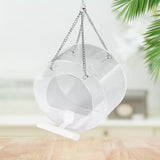 20106 Merge Acrylic Bird Seed Feeder Bird Food Seed holder Container Round Clear Bird Cage Box