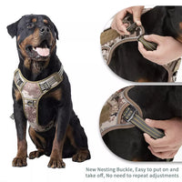 20113 Merge Dog Harness Tactical No Pull Adjustable Pet Working Traning Vest with Leash.