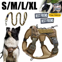 20113 Merge Dog Harness Tactical No Pull Adjustable Pet Working Traning Vest with Leash.