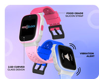 21105 Merge KIDSOCLOCK 4G Kids Smart Watches GPS Tracking Video Voice Call Blue, Pink.