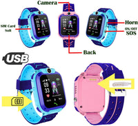 21107 Merge 2G Kids Tracker Smart Watches Phone GSM Sim Alarm Camera SOS Call Boys Girls.