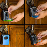 21114 Merge Safe Lock Key 4 Digit Combination Storage Box Padlock security Wall Mounted X101