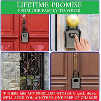 21114 Merge Safe Lock Key 4 Digit Combination Storage Box Padlock security Wall Mounted X101