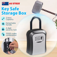 21114 Merge Safe Lock Key 4 Digit Combination Storage Box Padlock security Wall Mounted X101