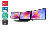 2111 Merge Extenable Screen 13.3" HD Dual Screen Folding Protable Monitor 17" Laptop Awesome.