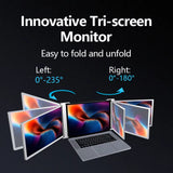 2112 Merge 14inch Dual Portable Triple Fold 1080 IPS FHD Monitor Screen Extender For laptop.