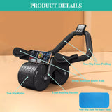 21122 Merge Blue Abdominal Wheel Ab Roller Wheel With Elbow Supports Fitness Auto Rebound	Fitness.