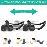 21122 Merge Blue Abdominal Wheel Ab Roller Wheel With Elbow Supports Fitness Auto Rebound	Fitness.