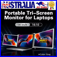 2112 Merge 14inch Dual Portable Triple Fold 1080 IPS FHD Monitor Screen Extender For laptop.