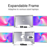 2113 Merge Dual Portable Triple Fold FHD Screen Monitor Extender For Laptop 13"-17"