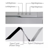 2113 Merge Dual Portable Triple Fold FHD Screen Monitor Extender For Laptop 13"-17"