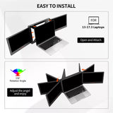 2114 Merge Dual Portable Monitor Triple Fold 1080P IPS Screen Extender For Laptop 13-17.3" Awesome.