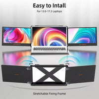 2115 Merge 11.6" Portable Triple Fold Monitor 1080P IPS Screen Extender For Laptop 13-17.3" Awesome.