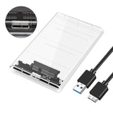 2203 Merge Hard Drive Enclosure 2.5 Inch USB 3.0 SATA Case External Clear Caddy HDD SSD