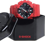 22101 Merge Casio-G-shock analogue/Digital Mens Watch XL Series Red Watches GA100B-4A GA -100B-4ADR 2 Year Warranty