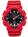 22101 Merge Casio-G-shock analogue/Digital Mens Watch XL Series Red Watches GA100B-4A GA -100B-4ADR 2 Year Warranty