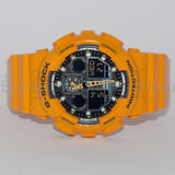 22102 Merge Casio-G-Shock Digital Mens Yellow Watch GA100A-9A-GA-100A 2 Year Warranty On Watches