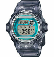 22107 Merge Casio Baby-G Female Beachside Grey/Blue Digital Watch BG169R-8B Watches