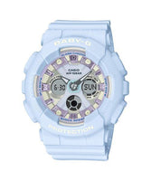 22109 Merge Casio Baby-G Watch BA130WP-2A Duo Chrome Shock & Water Resistant Blue Watches.