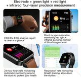 22118 Merge ECG Smart Watch Body Temperature Heart Rate Blood Presure Health Monitor