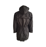 23112 Australian Made Black Kids Waterproof Hooded Japara Raincoat Winter Rain Jacket Coat. (((WAS $106.89.)))