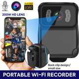 25124 Merge Mini Body Camera To HD 1080P Night Vision Police Cam WiFi DVR Video Recorder Portable Peace